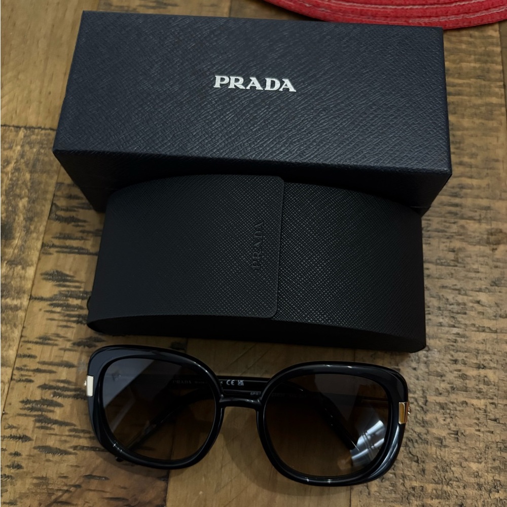 Prada Black and Gold Sunglasses